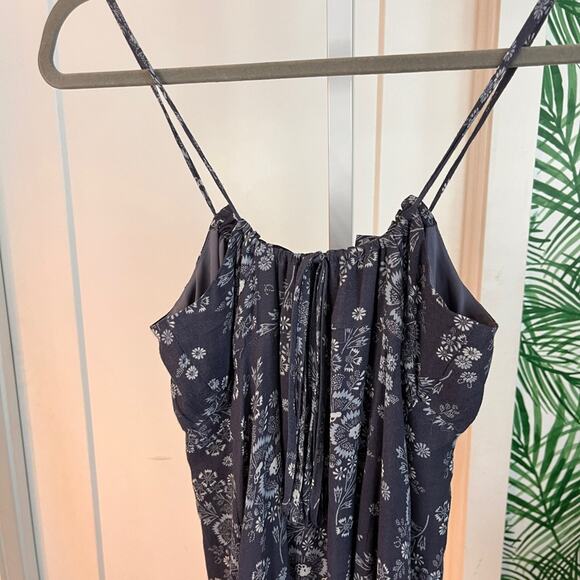 Madewell Blue Paisley Button Front Midi Dress Size 00 - Picture 6 of 7